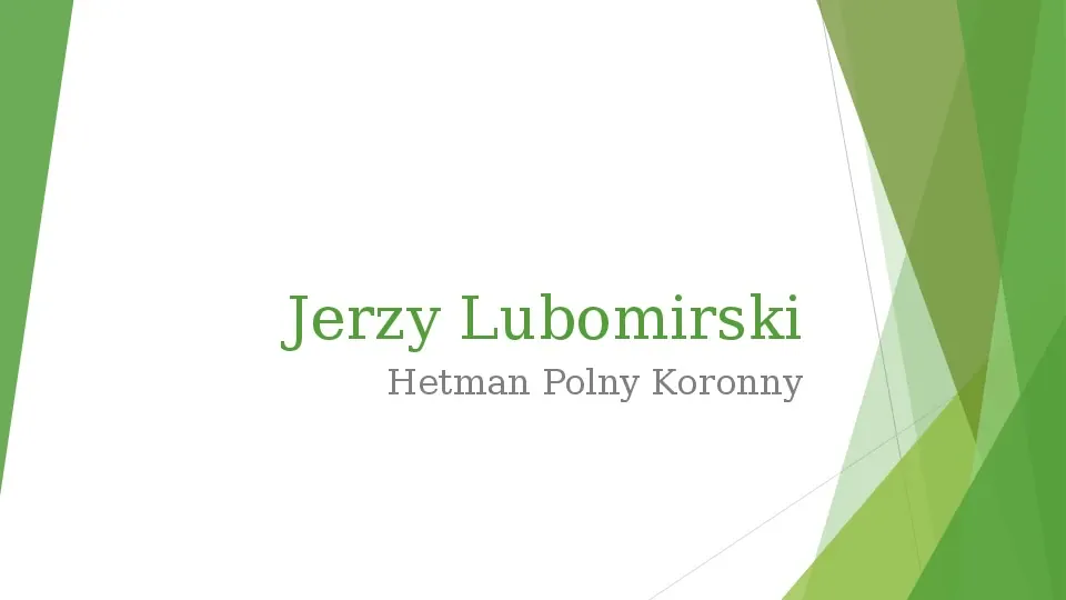 Jerzy Lubomirski - Slide 1