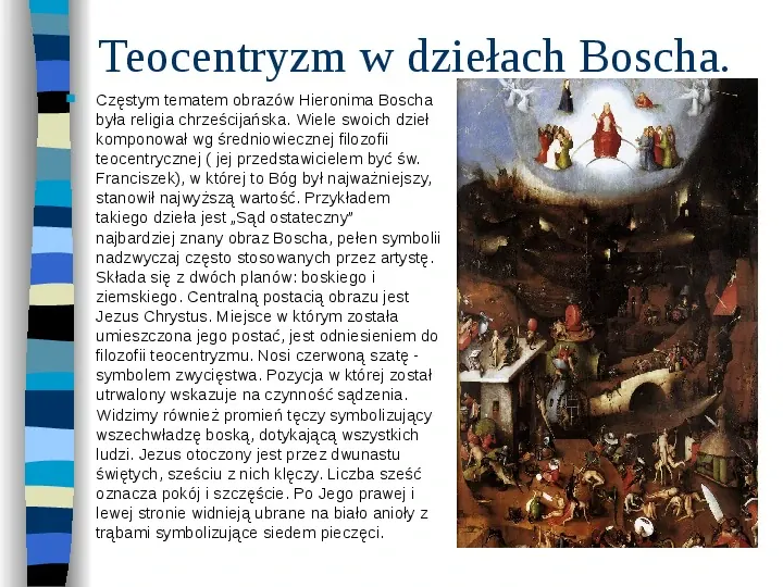 Malarstwo Hieronima Boscha, a filozofia średniowieczna - Slide 3