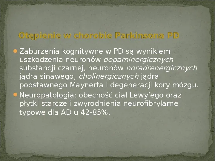 Choroby otępienne - Slide 38