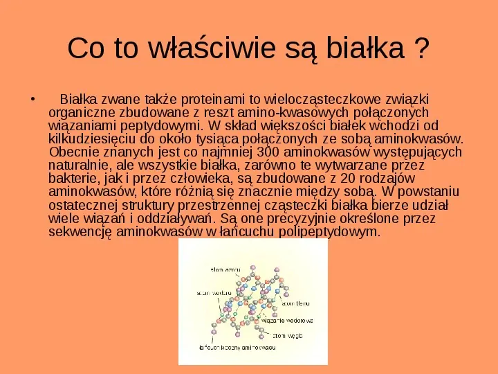 Rola białek w organizmie człowieka - Slide 3