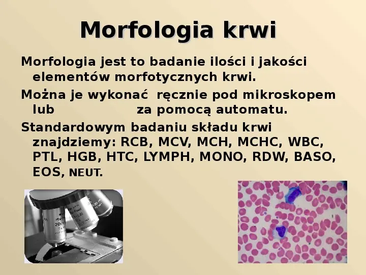 Na czym polega badanie krwi? Morfologia, Ht, OB - Slide 10