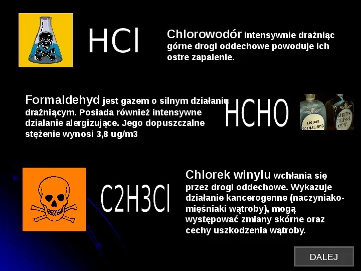 Szkodliwy wpływ czynników chemicznych na człowieka - Slide 2