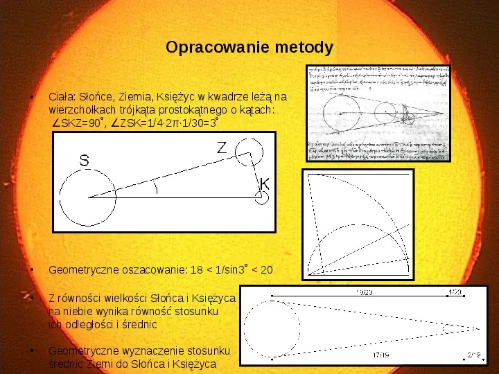 Fizyka starożytna: dwie metody pomiaru odległości Słońca od Ziemi - Slide 8