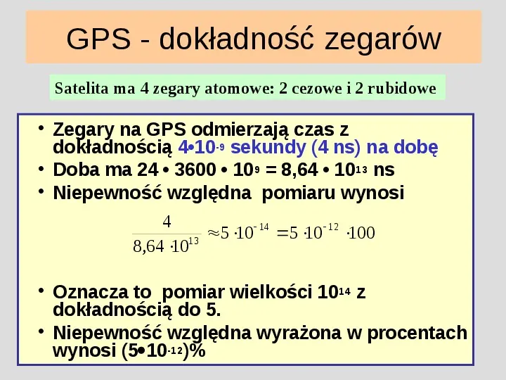 GPS a teoria względności Einstena - Slide 10