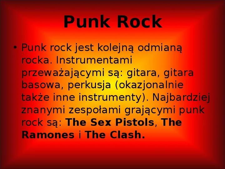 Rock i inne gatunki muzyki rozrywkowej - Slide 14