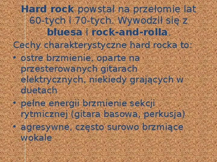 Rock i inne gatunki muzyki rozrywkowej - Slide 3