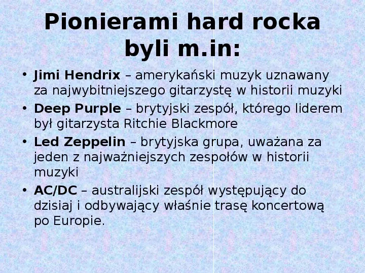 Rock i inne gatunki muzyki rozrywkowej - Slide 4