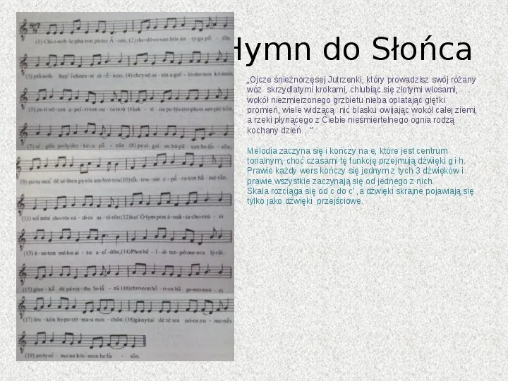 Zabytki greckiej muzyki - Slide 13