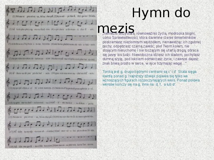 Zabytki greckiej muzyki - Slide 14