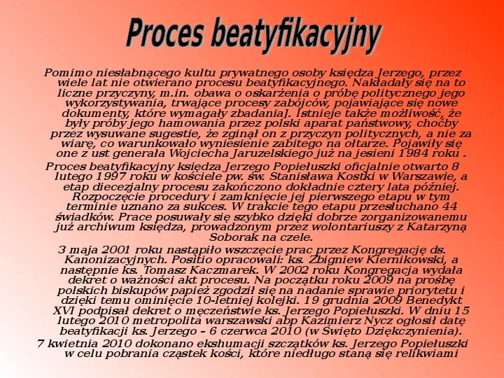 Księdz Jerzy Popiełuszko - Slide 13