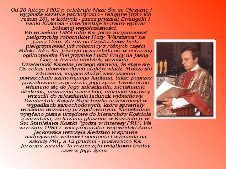 Księdz Jerzy Popiełuszko - Slide 7