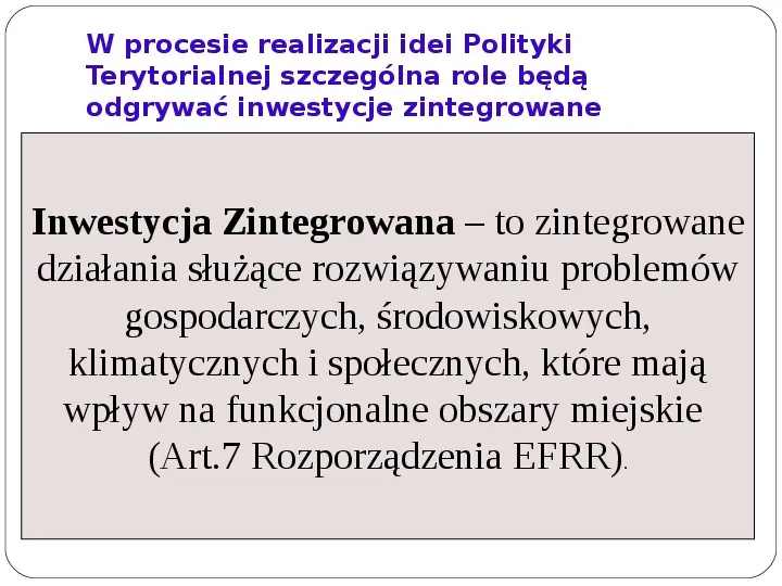 Polityka terytorialna jako instrument rozwoju województwa - Slide 10