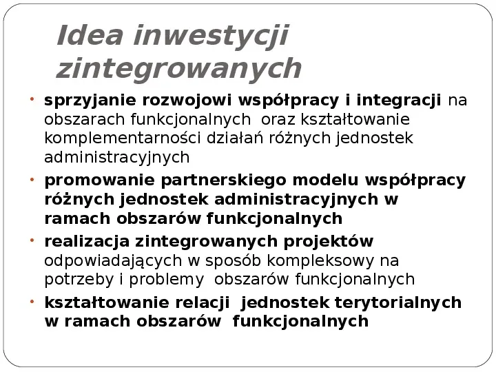 Polityka terytorialna jako instrument rozwoju województwa - Slide 11