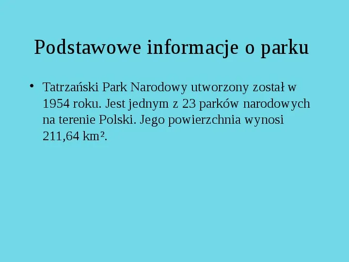 Tatrzański Park Narodowy - Slide 3