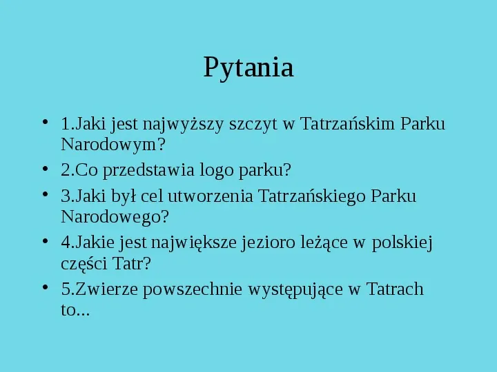 Tatrzański Park Narodowy - Slide 34