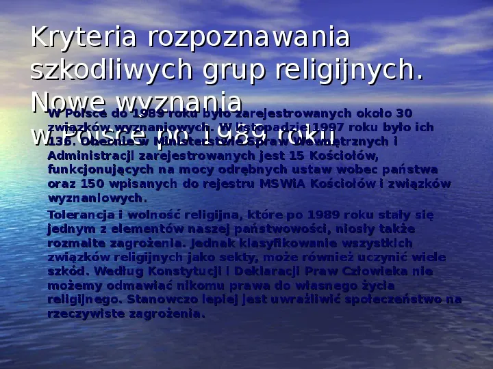 Sekty i ruchy religijne w Polsce współczesnej - Slide 15