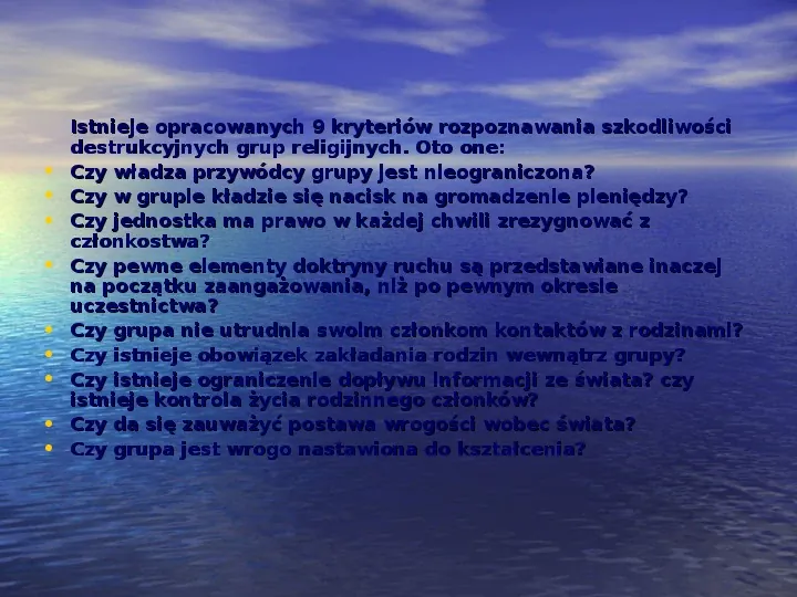 Sekty i ruchy religijne w Polsce współczesnej - Slide 16