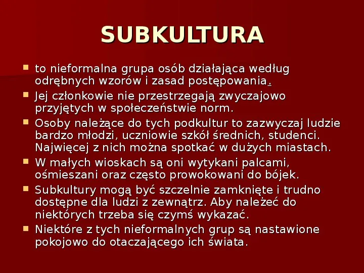 Subkultury młodzieżowe - Slide 2