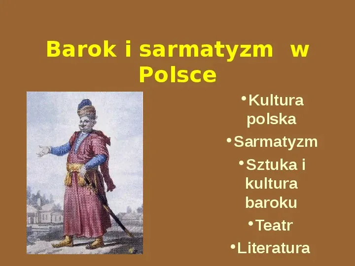 Barok i sarmatyzm w Polsce - Slide 1