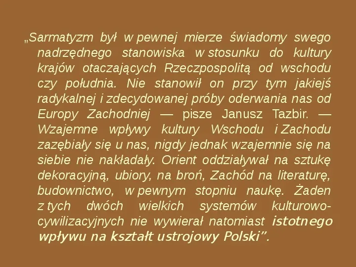 Barok i sarmatyzm w Polsce - Slide 12