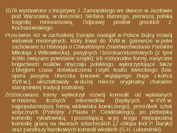 Barok i sarmatyzm w Polsce - Slide 22