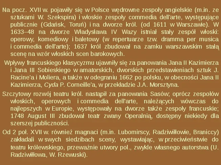 Barok i sarmatyzm w Polsce - Slide 23