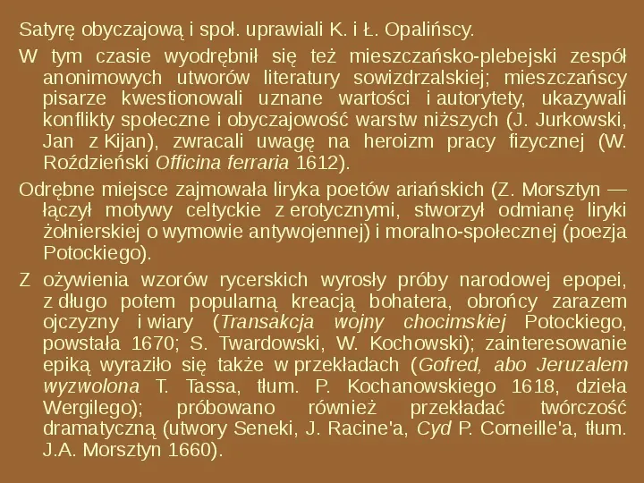 Barok i sarmatyzm w Polsce - Slide 26