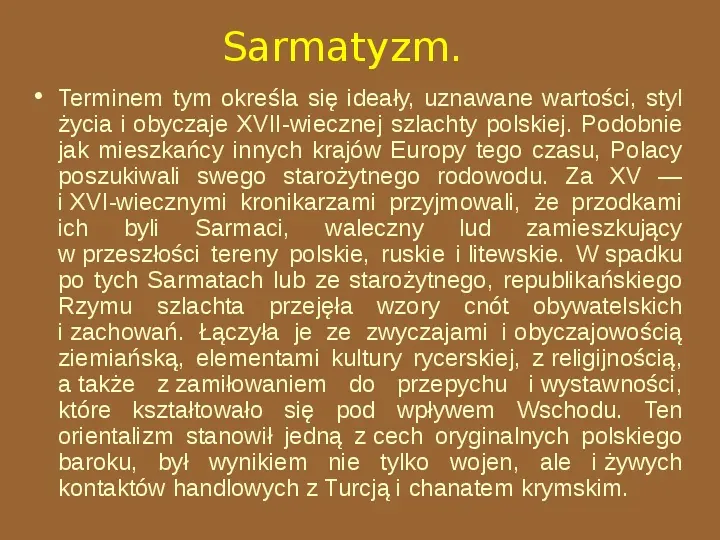 Barok i sarmatyzm w Polsce - Slide 3