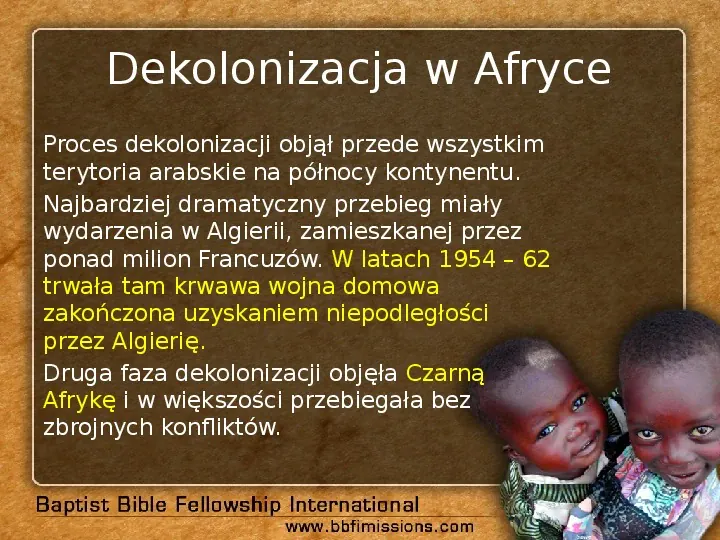 Dekolonizacja Afryki. Konflikty bliskowschodnie - Slide 2