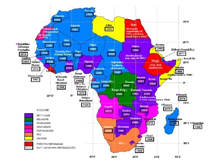 Dekolonizacja Afryki. Konflikty bliskowschodnie - Slide 4