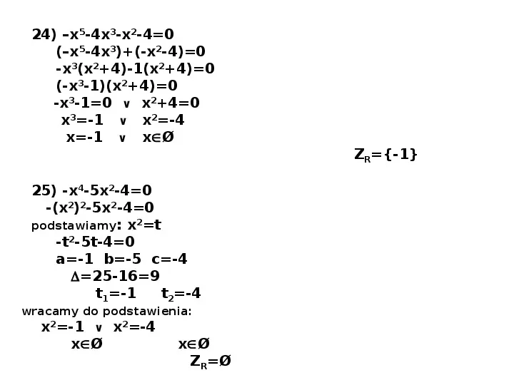 Równania wielomianowe - Slide 12
