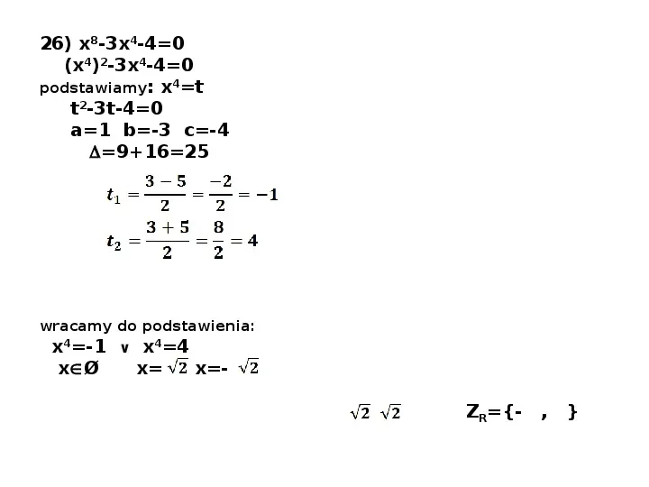 Równania wielomianowe - Slide 13