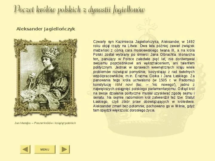 Królowie Polski z dynastii Jagiellonów - Slide 8