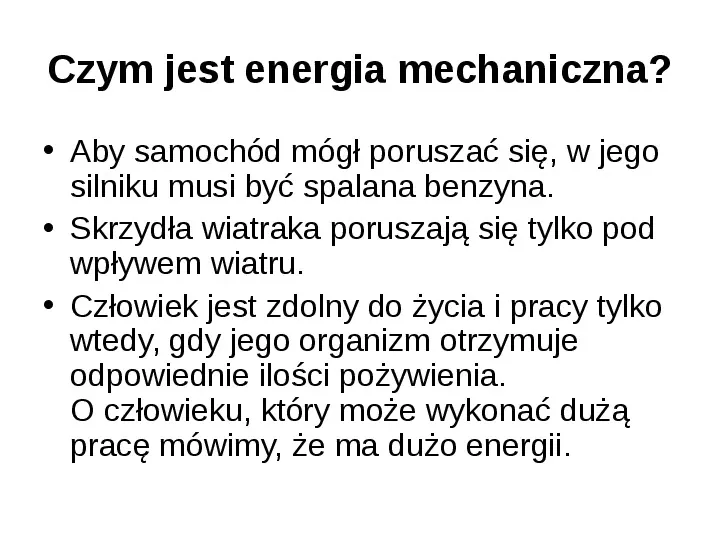 Energia mechaniczna - Slide 2