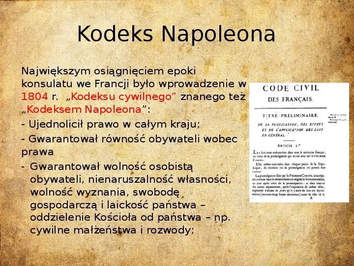 Epoka napoleońska - Slide 10