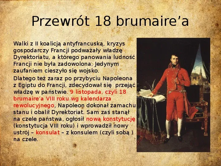 Epoka napoleońska - Slide 7