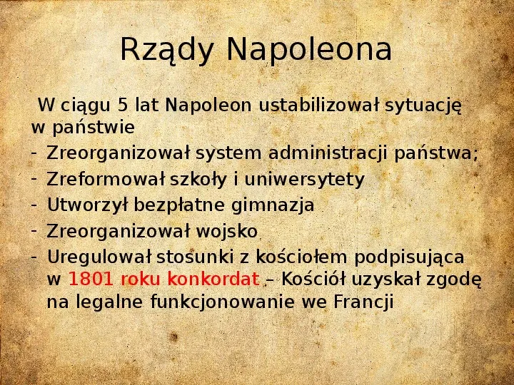 Epoka napoleońska - Slide 9