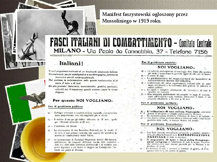Włochy - zwycięstwo faszyzmu - Slide 13
