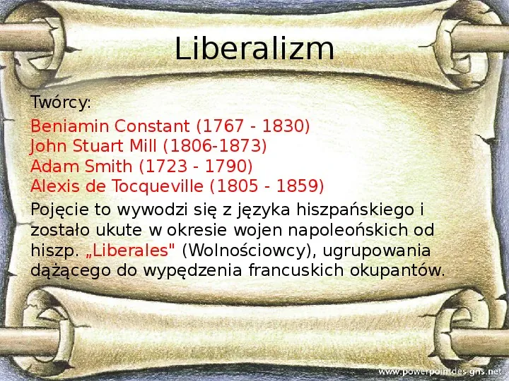 Główne nurty polityczne w Europie w 1 poł. XIX wieku. Rozwój parlamentaryzmu - Slide 3