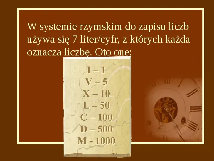 Rzymski system liczbowy - Slide 3
