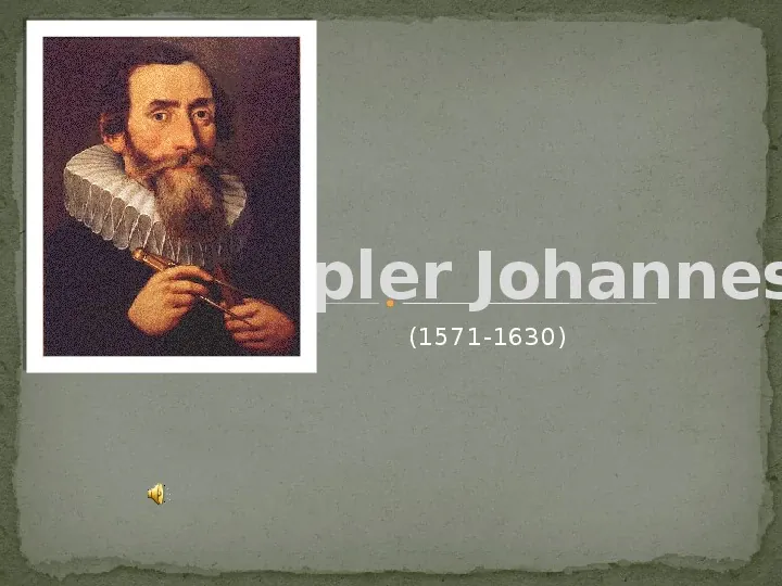 Kepler Johannes - Slide 1