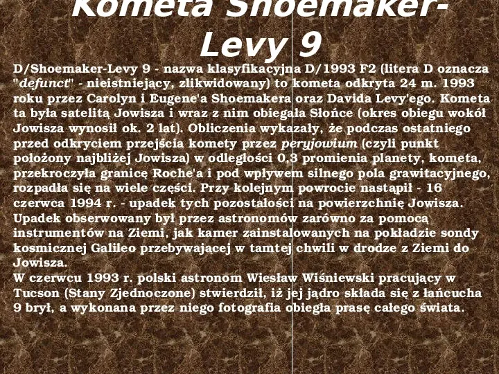 Komety - Slide 14