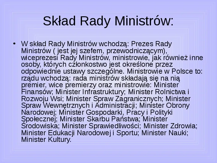 Rada ministrów - Slide 31