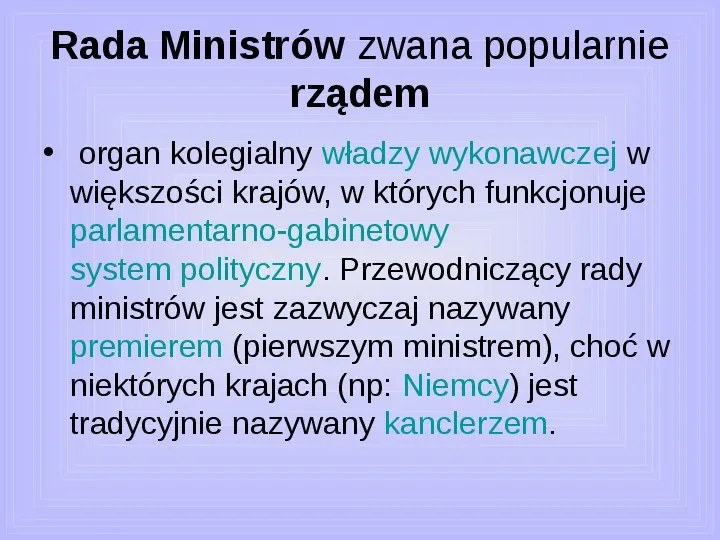 Rada ministrów - Slide 4