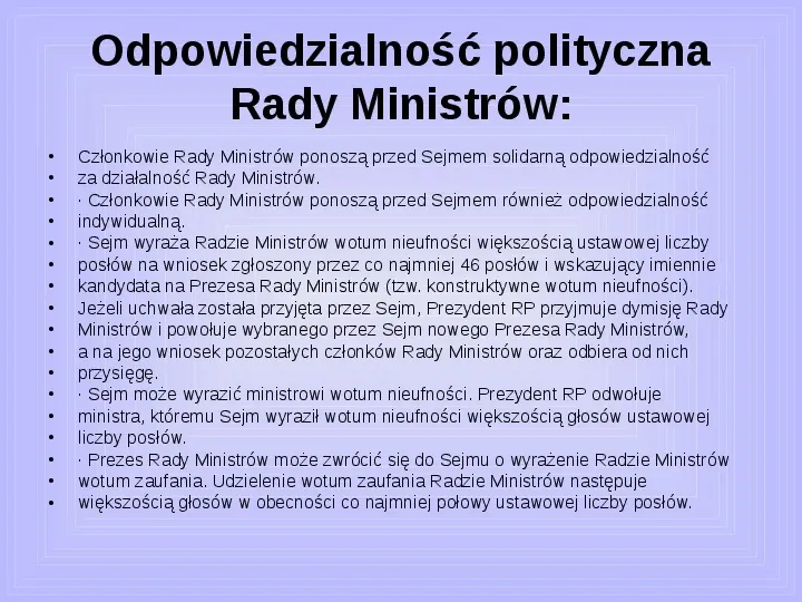 Rada ministrów - Slide 40