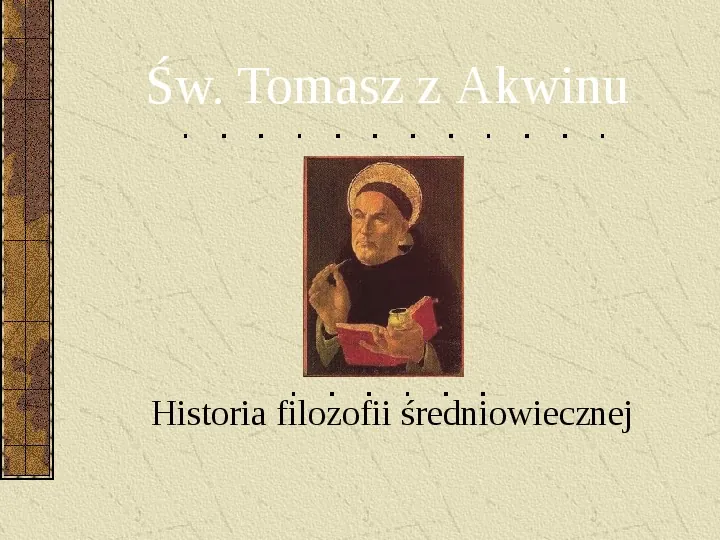 Św. Tomasz z Akwinu - Slide 1
