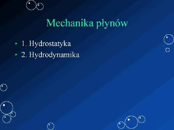 Mechanika płynów - Slide 1