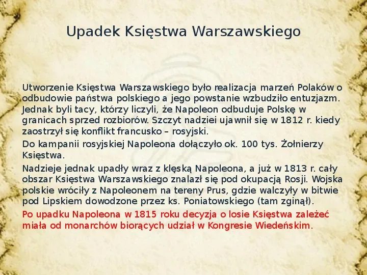 Napoleon a sprawa polska - Slide 23