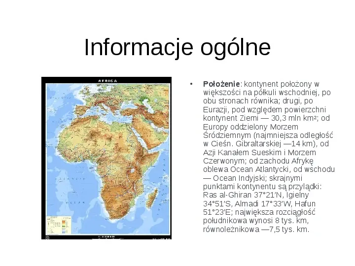 Afryka - kontynent - Slide 2