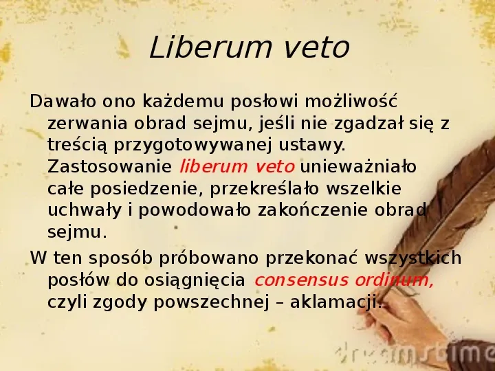 Od sejmu walnego do liberum veto - Slide 7